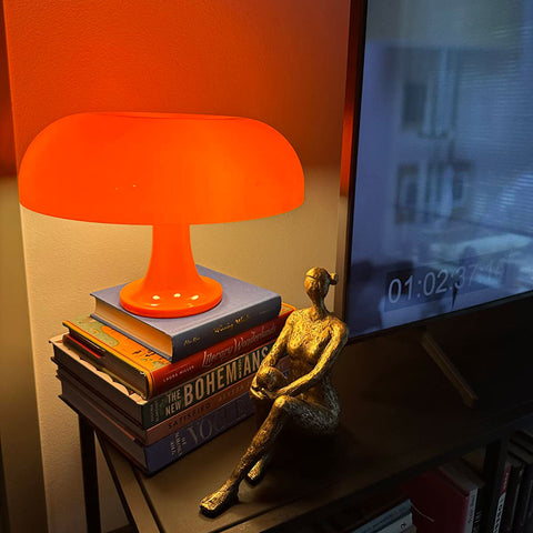 Cool Retro Orange Mushroom Lamp | Yedwo Design