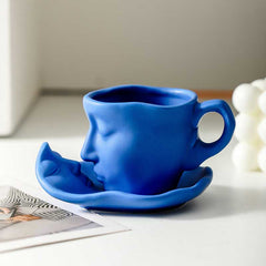 Creative Thinker Ceramic Coffee Mug with Saucer Set | Yedwo