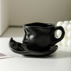 Creative Thinker Ceramic Coffee Mug with Saucer Set | Yedwo