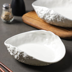 Creative Asymmetric Rock Texture Ceramic Dish | Yedwo Design