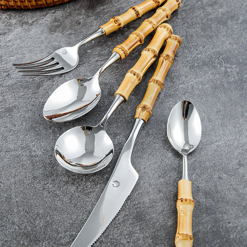 Creative Vintage Nature Bamboo Cutlery Set | Yedwo – YEDWO