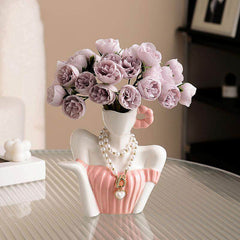 Elegant Lady Bust Ceramic Vase | Yedwo Design