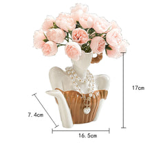 Elegant Lady Bust Ceramic Vase | Yedwo Design