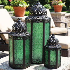Elegant Moroccan Lanterns, Metal & Glass Candle Holders | Yedwo Design