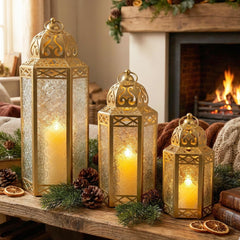 Elegant Moroccan Lanterns, Metal & Glass Candle Holders | Yedwo Design