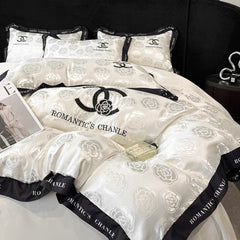 Elegant Chic Luxury Ice Silk Summer Bedding Set | Yedwo