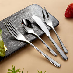Elegant Silver Mink Mirror Finish Flatware Set | Yedwo Design