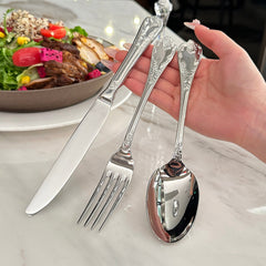 Elegant Vintage Embossed Vine Cutlery Set | Yedwo Design