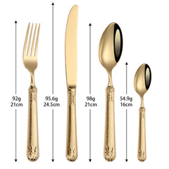 Elnoora Gold Luxury Cutlery Set | Yedwo