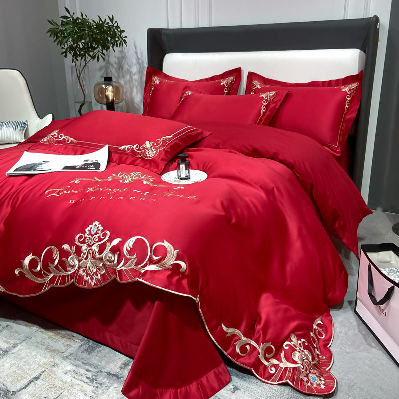European Egyptian Cotton Court Embroidered Bedding Set | Yedwo Home
