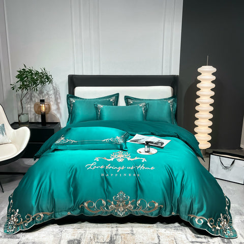 European Egyptian Cotton Court Embroidered Bedding Set | Yedwo Home