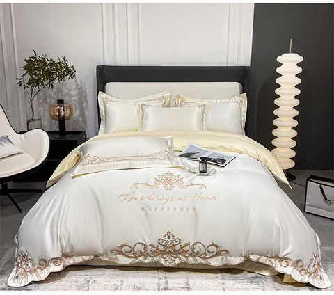 European Egyptian Cotton Court Embroidered Bedding Set | Yedwo Home