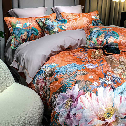 European Luxury Jacquard Tribute Satin Duvet Cover | Yedwo Home