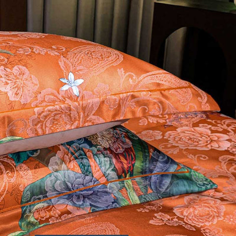 European Luxury Jacquard Tribute Satin Duvet Cover | Yedwo Home