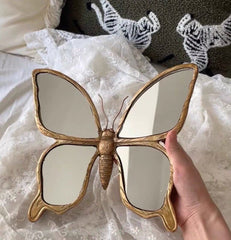 European Sculptural Gold Butterfly Wall Art Mirror | Yedwo Design