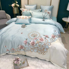 European Silky Embroidered Princess Bedding Set | Yedwo