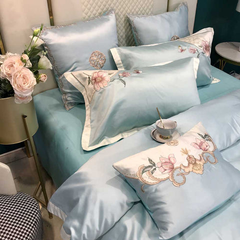 European Silky Embroidered Princess Bedding Set | Yedwo