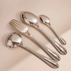 European Elegant Patterned Stainless Steel Flatware Set | Yedwo Design