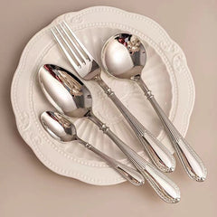 European Elegant Patterned Stainless Steel Flatware Set | Yedwo Design