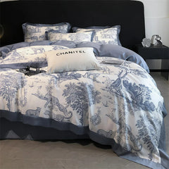 Forest Plants Leopard Natural Eucalyptus Fiber Lyocell Bedding Set | Yedwo