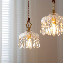 French Brass Vintage Crystal Chandelier | Yedwo