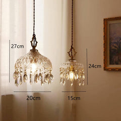 French Brass Vintage Crystal Chandelier | Yedwo