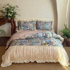 French Romantic Floral Cotton Bedding Set | Yedwo Design