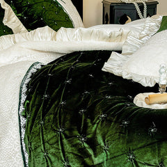 DIANA French Vintage Winter Faux Mink Milk Velvet Bedding Set | Yedwo