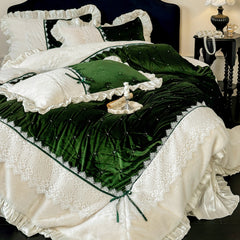DIANA French Vintage Winter Faux Mink Milk Velvet Bedding Set | Yedwo