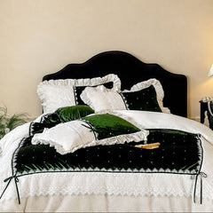 DIANA French Vintage Winter Faux Mink Milk Velvet Bedding Set | Yedwo
