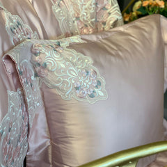 French Luxury 160s High-End Lace Silk Cotton Bedding Set | Yedwo Design