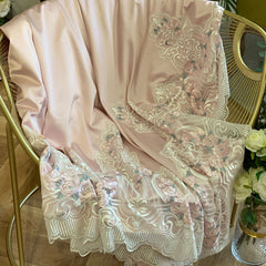 French Luxury 160s High-End Lace Silk Cotton Bedding Set | Yedwo Design