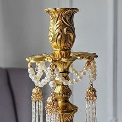 French Vintage Antique Brass Candle Holder | Yedwo Design