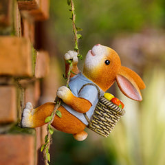 Garden Resin Swing Rabbit Hanging Decoration | Yedwo