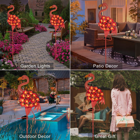 Garden Solar Flamingo Lights | Yedwo
