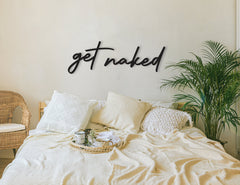 Get Naked Letter Metal Wall Art | Yedwo Home