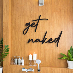 Get Naked Letter Metal Wall Art | Yedwo Home