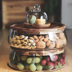 Glass Food Storage Containers with Wooden Lids | Yedwo
