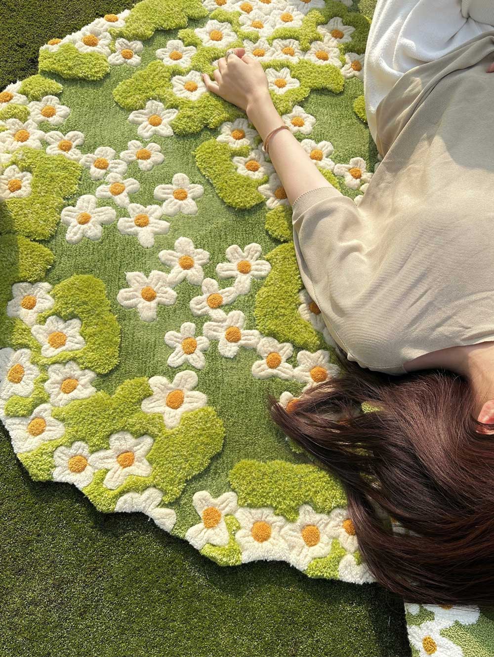 Handmade Wonderland Garden 3D Flower Rug | Yedwo Design – YEDWO