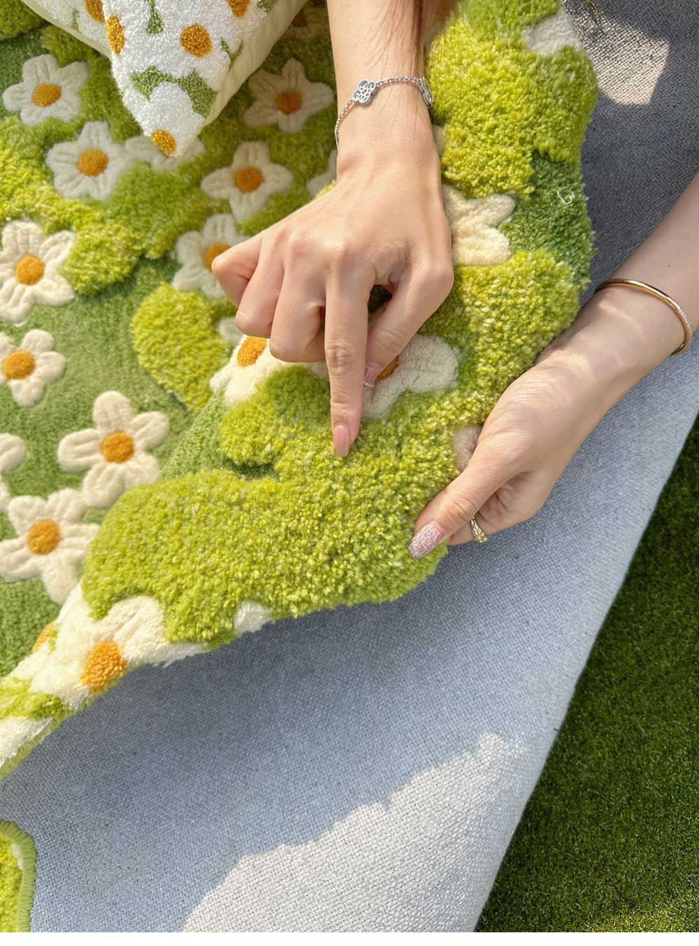 Flower Custom Rug Handmade Wonderland Garden 3D Flower Rug | Yedwo Design – YEDWO