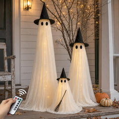 Halloween Outdoor Lighted Ghost Decorations Set | Yedwo