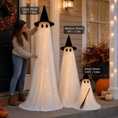 Halloween Outdoor Lighted Ghost Decorations Set | Yedwo