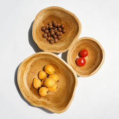 Hand-Carved Wooden Decorative Wood Fruit Bowl | Yedwo