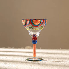 Hand-Painted Margaret Crystal Wine Glass | Yedwo Design