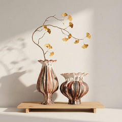 Hand Painted Two Tone Wabi-Sabi Ceramic Vase | Yedwo Design