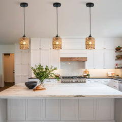 Hand Woven Rattan Pendant Light(3 Lights) | Yedwo