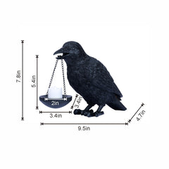Handcrafted Gothic Raven Candle Holder | Yedwo Design
