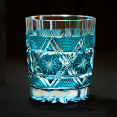 Handmade Edo Kiriko Aurelia Vale Whisky Glass With Wooden Box | Yedwo Design