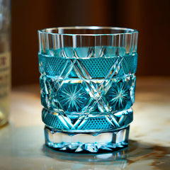 Handmade Edo Kiriko Aurelia Vale Whisky Glass With Wooden Box | Yedwo Design