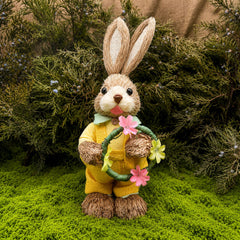 Handwoven 35cm Natural Easter Rush Grass Bunny Toy | Yedwo
